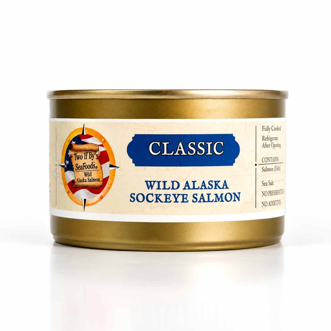 Sockeye Salmon, Tin, Classic Sea Salt, 7.5oz